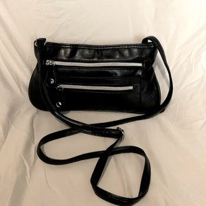 Black Leather Crossbody Purse